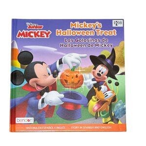 NEW Disney Mickey’s Halloween Treat Hardcover Lift-the-Flap Bilingual Story Book